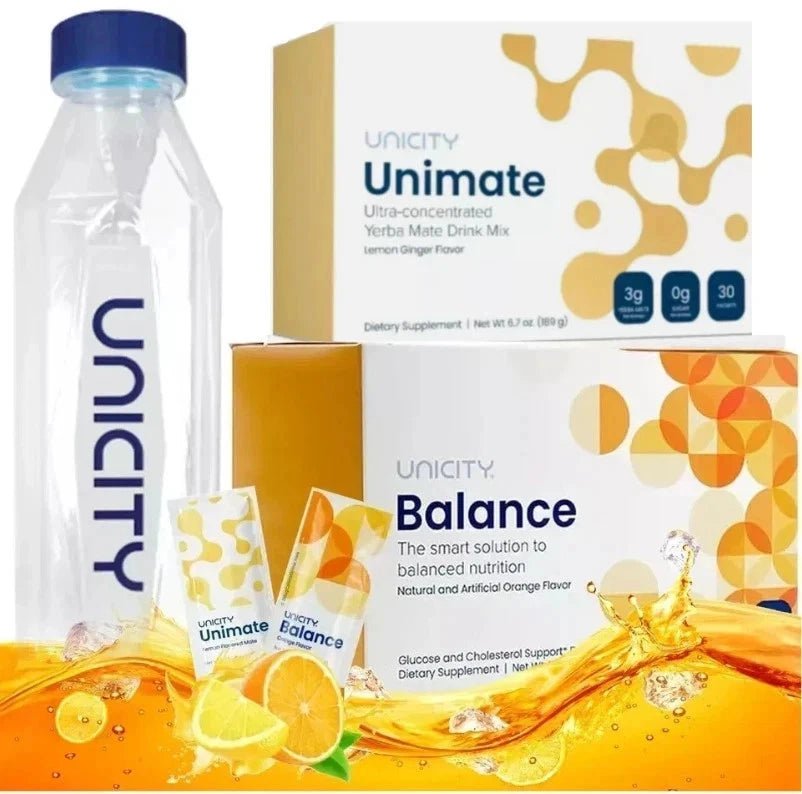 Unicity - Feel Great Pack Lemon Ginger Unimate & Orange Balance